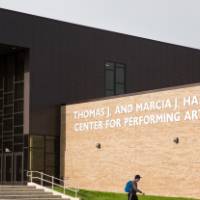 haas center for performing arts external sign